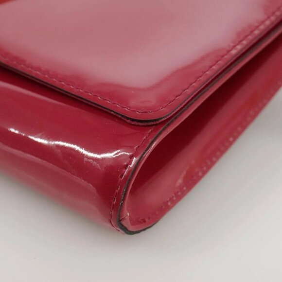 LOUIS VUITTON Pochette Louise EW Bag Patent Rose Andian M94270 LV Auth bs21225V - Picture 3 of 16